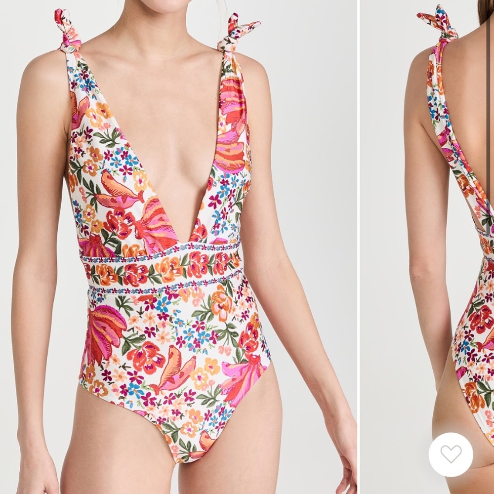 Farm rio spring bananas one piece swimsuit